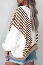 Womens Sweatshirt Stripe Colorblock Patchwork Contrast Stitching Top d47e79a5-67f0-4049-9734-bc8f71b09ff6-Max-Origin Trendsi