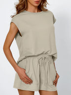 Outfit Set Round Neck Cap Short Sleeve Top and Shorts Set d574c5e0-f47b-45e6-8702-a085a9cc59ef-Max-Origin Trendsi