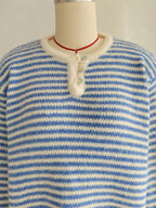 Women's Sweater Striped Button Detail Long Sleeve Pullover d588d3caf9f14a08bd74f10a739ec416-Max-Origin Trendsi