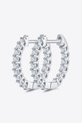 Silver Hoop Earrings Moissanite 0.45 Carat 925 Sterling 18K gold-plated Jewelry Silver One Size d5b70b583c9c403d870b6278fcffa5cf-Max Trendsi