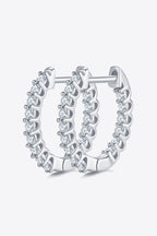 Silver Hoop Earrings Moissanite 0.45 Carat 925 Sterling 18K gold-plated Jewelry Silver One Size d5b70b583c9c403d870b6278fcffa5cf-Max Trendsi