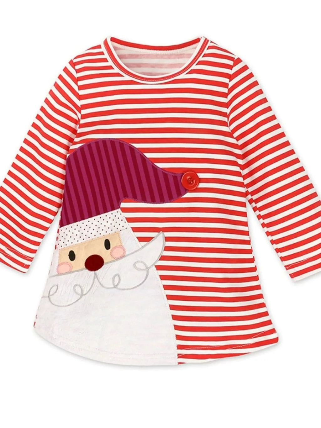 Christmas Girl's Dress Striped Reindeer Children's A -Line Long Sleeve Red d5c7425c-e3f1-47ad-8924-1b613a27ba2b-Max-Origin Trendsi