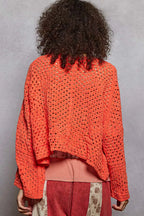 POL Knit Cardigan Neon Orange Open Front with Crochet Patterns d5d3500b-5bc6-4ab9-9a39-5c6221c29b7f-Max-Origin Trendsi