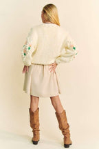 Davi & Dani USA Cardigan Floral Embroidery Pattern Button Down Long Sleeve d5d8854c-3d0c-4fc5-96e0-9aebc44b34cb-Max Trendsi