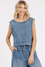 Mittoshop Denim Crop Tank Top Washed Distressed Sleeveless Medium d5e003a8-f3a8-474b-87bf-4a3d47225d44-Min Trendsi