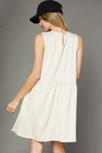 Umgee Mini Dress Ivory Round Neck Sleeveless Tank with Rope Tied Pockets d5fc592e-a966-4827-aec7-32cab455cf51-Max-Origin Trendsi