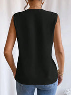 Cami Tank Top Women's V-Neck Pleated Sleeveless Elegant Blouse d612fa80-8519-48a1-811c-92a06ec4f3c0-Max-Origin Trendsi