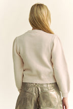 Davi & Dani Sweater Crochet Strawberry Embroidery Round Neck Long Sleeve d61fcd1a-f1cb-417a-a244-82fd1b1cc6d3-Max Trendsi