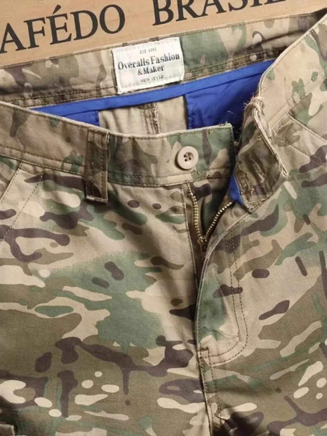 Men's Shorts Camouflage Cargo Pocketed d637f6befef643a4941d7e7c2466da77-Max-Origin Trendsi