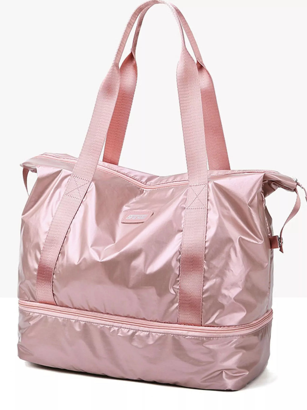Waterproof Travel Bag Large Pink Lightweight Fiber Zipper Handbag d6448f33-4ef5-4962-b628-f8ca770652fd-Max-Origin Trendsi