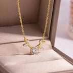 18K Gold-Plated Moissanite Necklace Flower 925 Sterling Silver 18K Gold-Plated d673f648-43b3-4fcb-b7c6-fb67a41c5396-Max-Origin Trendsi