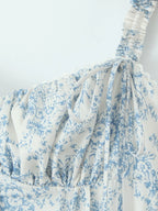 Midi Cami Dress Floral Print Light Blue Smocked Lace Up Buttoned d6fa3bcb40584abe9f5a0c8d39e6f54b-Max-Origin Trendsi