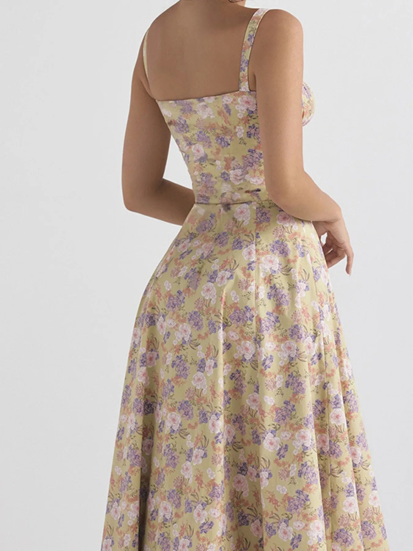 Midi Cami Dress Side Slit Sweetheart Tied Neck Floral with Straps S-3XL d7313a68e3cb44bba8105158bfcaa395-Max-Origin Trendsi