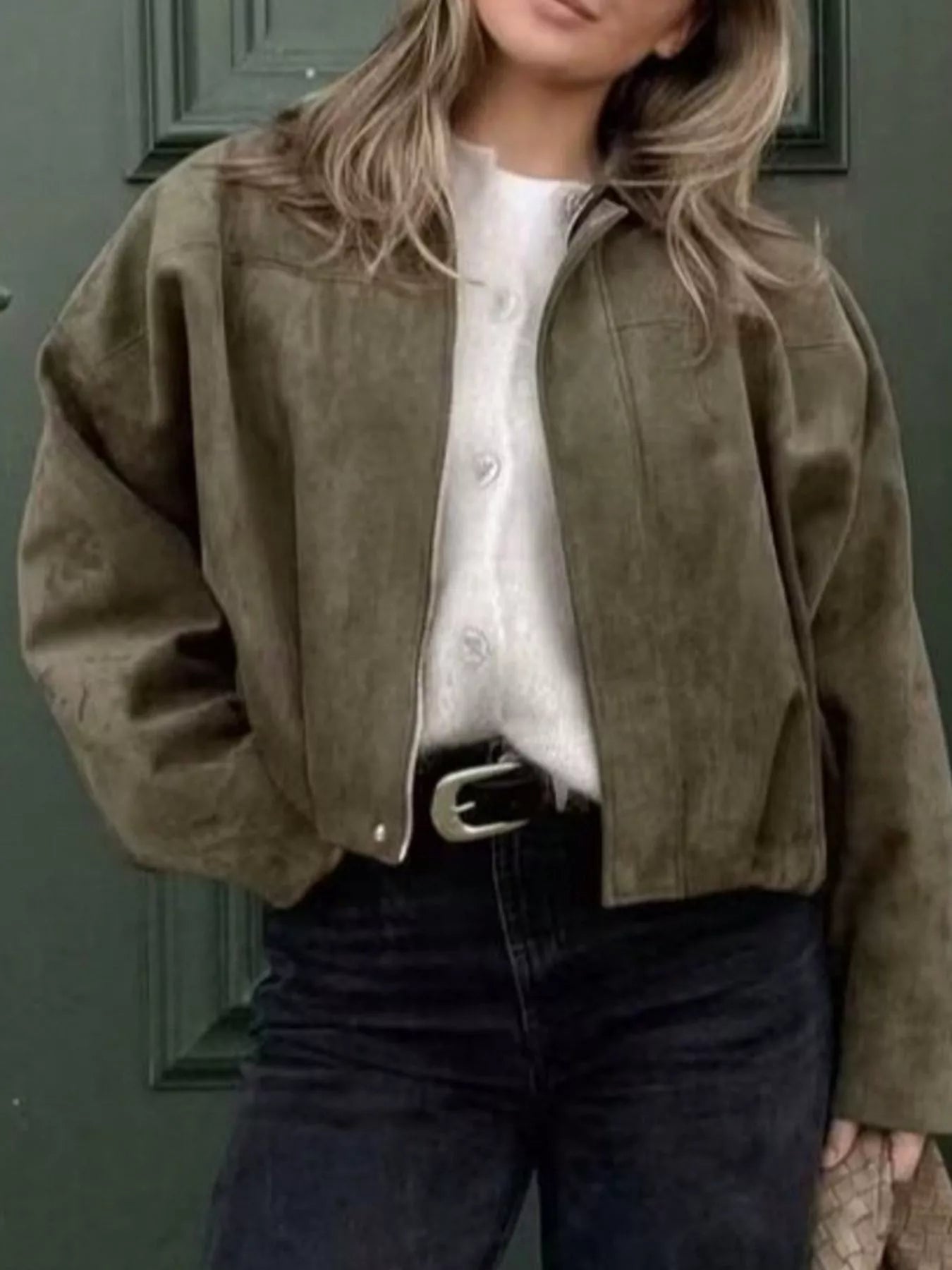 Womens Jacket Oversized Faux Suede Zip Up Long Sleeve Casual Outwear d7638cf8-d5e2-4d8f-b848-950ca36f124d-Max-Origin Trendsi