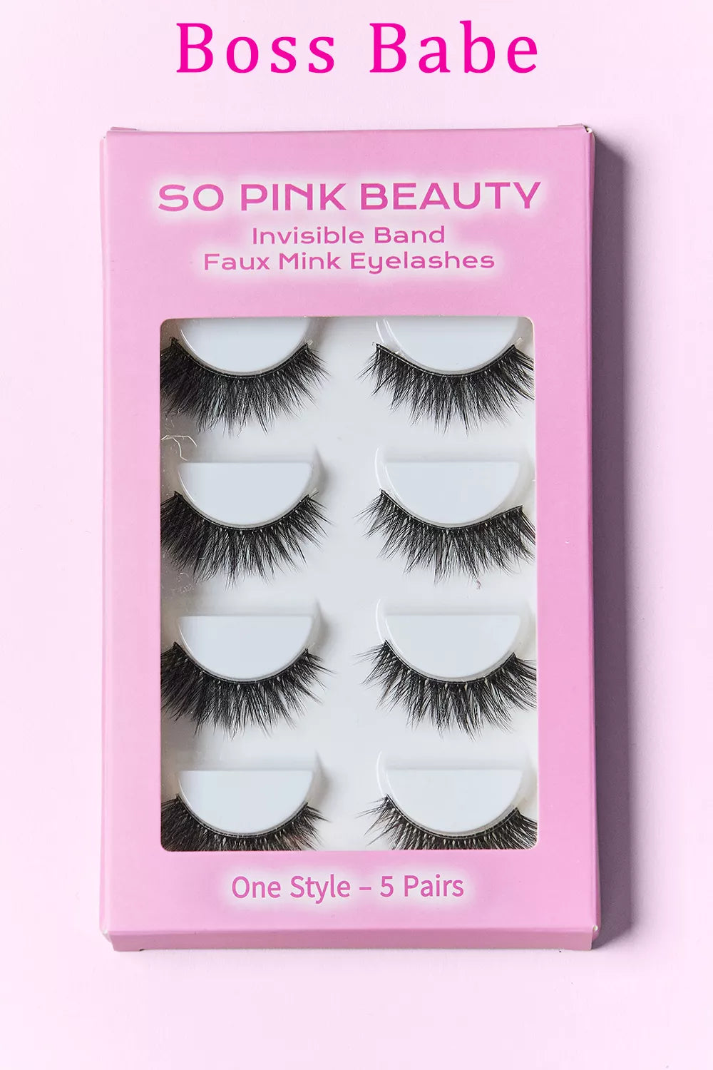 SO PINK BEAUTY Faux Mink Synthetic Eyelashes 5 Pairs Black Mix Effect d769d428-f85e-47a4-ad55-d5297fca50ad-Max Trendsi