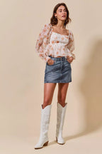 SO ME Denim Mini Skirt Washed with Pockets Casual Skirts d7b64fa3402d479ca866f3eef720f14c-Max-Origin Trendsi