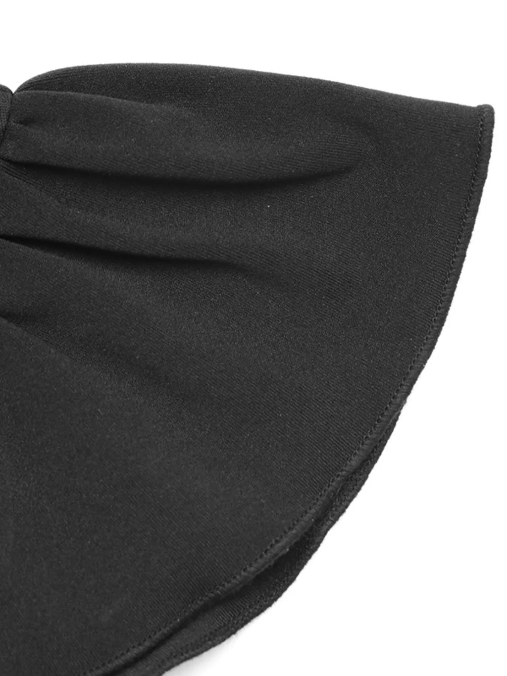 Black Jumpsuit Pearl Detail Ruffled Cap Sleeve Bow Tied Belted One-piece d81c1949f0db4e9fa75cdb15d658af86-Max-Origin Trendsi