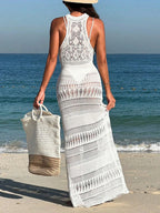 Cover-Up Maxi Dress Crochet White Sleeveless Split Cutout Beach Dresses d870d8b9-3c17-42aa-bc7d-080c8f17b59b-Max-Origin Trendsi