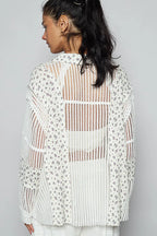 POL Shirt White Floral Crochet Patchwork Long Sleeve Top d8841507-746d-4554-bfb2-020e85f3f5f8-Max-Origin Trendsi