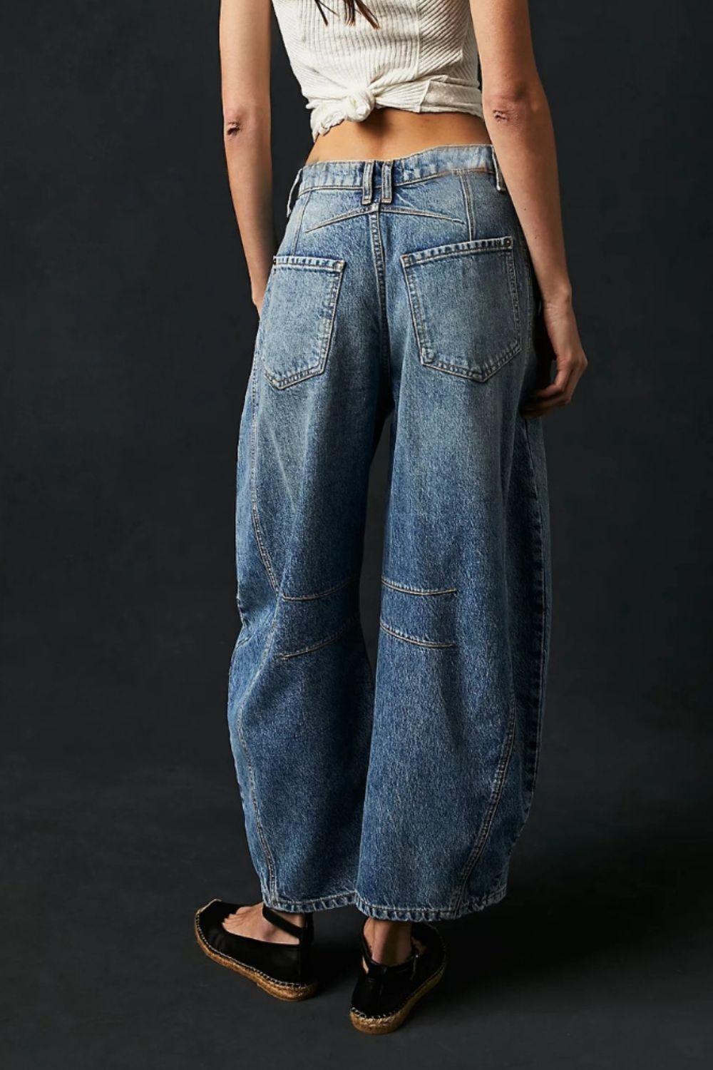 Wide Leg Jeans with Pockets Casual Denim Loose Pants d896abb5-2508-4ad4-b95e-aa614a127eaf-Max Trendsi