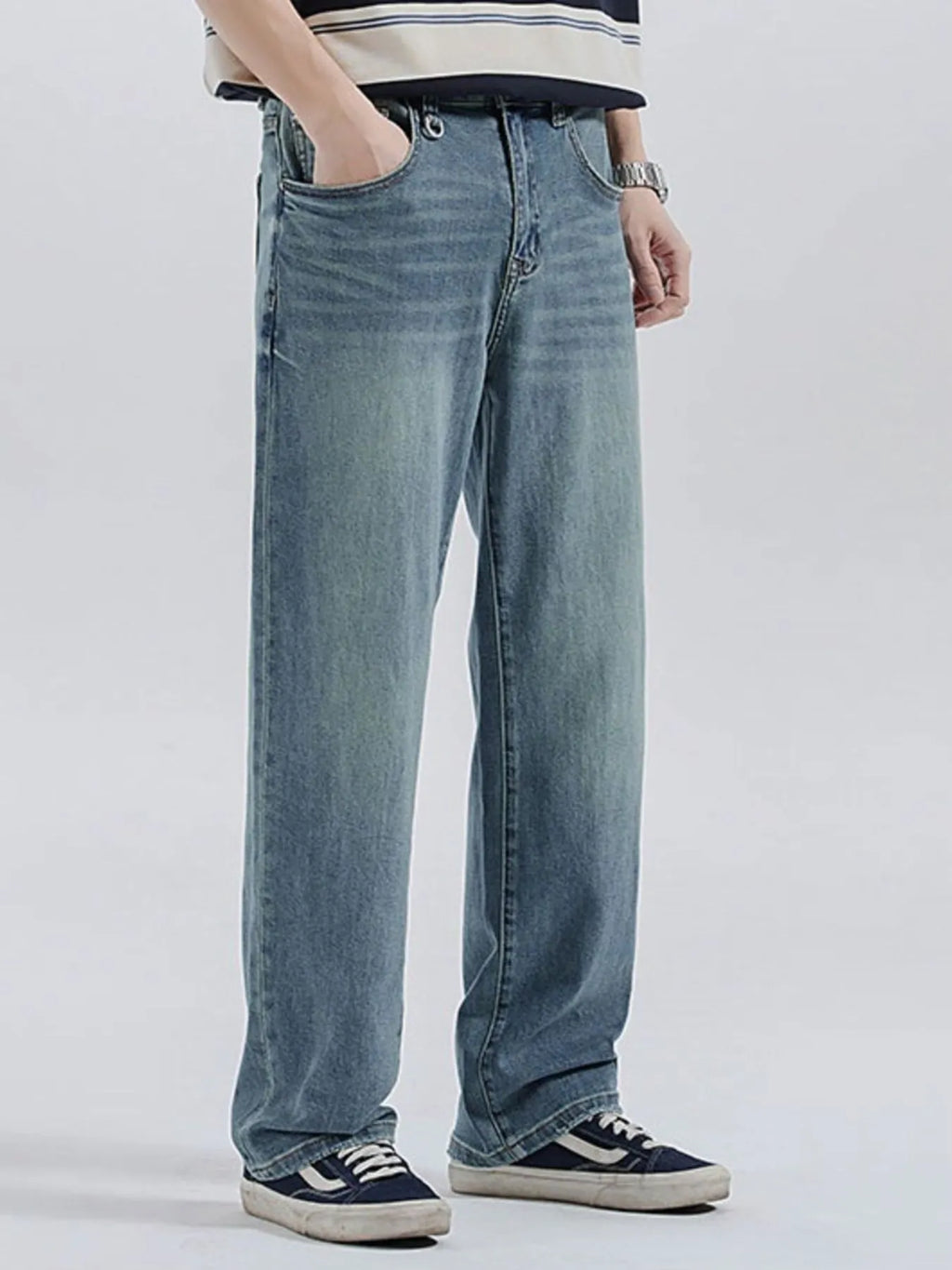 Men's Jeans Relaxed Fit Straight Leg Vintage Washed Sea Sky Blue Denim d89ae64f-04e1-4237-81a3-44b1f137e0e0-Max-Origin Trendsi