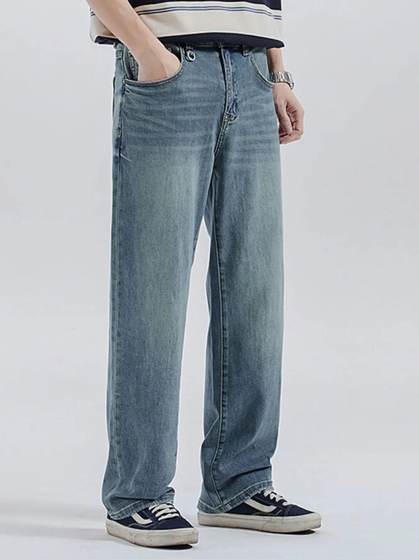 Men's Jeans Relaxed Fit Straight Leg Vintage Washed Sea Sky Blue Denim d89ae64f-04e1-4237-81a3-44b1f137e0e0-Max-Origin Trendsi