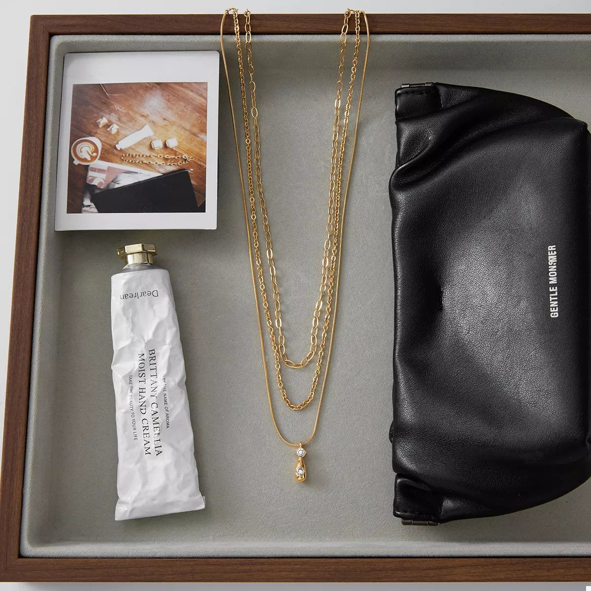 Womens Pendant Necklace 18K Gold-Plated and Zircon Three Layered Jewelry d8b75f30-d366-4000-aca5-75c07a74a285-Max-Origin Trendsi