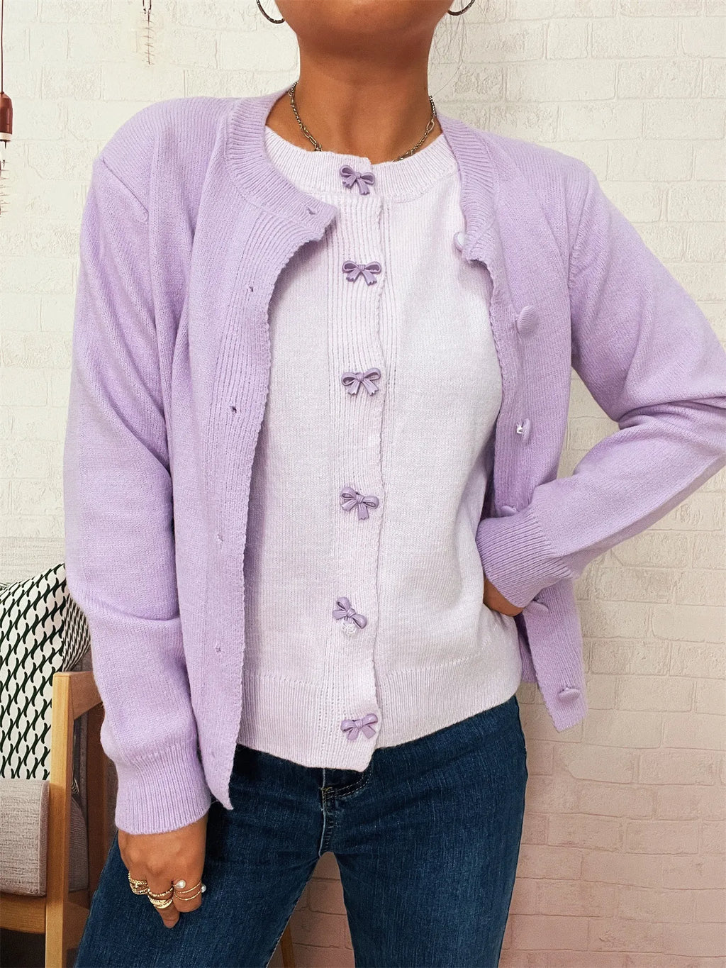 Women's Cardigan Button-Up Long Sleeve Embroidered Knit d8dfe8511f16482792941648963cb8ea-Max-Origin Trendsi