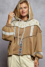 POL Drawstring French Terry Hoodie with Gauze Print Patch d92a35c8-7648-4f54-88c8-4fbc843f2a2f-Max-Origin Trendsi