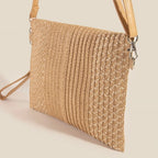 Fame Accessories Women's Straw Tan Tight Woven Envelope Clutch Bag d93190b65e544c928eda73c49dca9ab7-Max-Origin Trendsi
