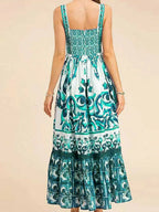 Midi Dress Smocked Printed Wide Strap Ruffled Zipper d962ed40-154c-48f9-acd8-3cb2bf4cb7bb-Max-Origin Trendsi