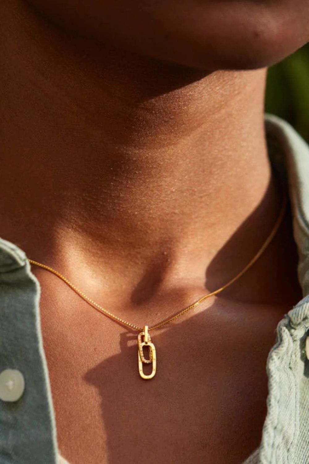 Chain Necklace Inland Zircon 18K gold-plated 925 Sterling Silver Jewelry d98a131e-4ff4-420f-9603-6d2830f026dc-Max Trendsi