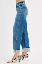 RISEN Womens Jeans Crop Barrel Cuffed Slouchy Medium Wash Denim Pants d9a94e3f-365a-4425-8277-073ead26c333-Max-Origin Trendsi
