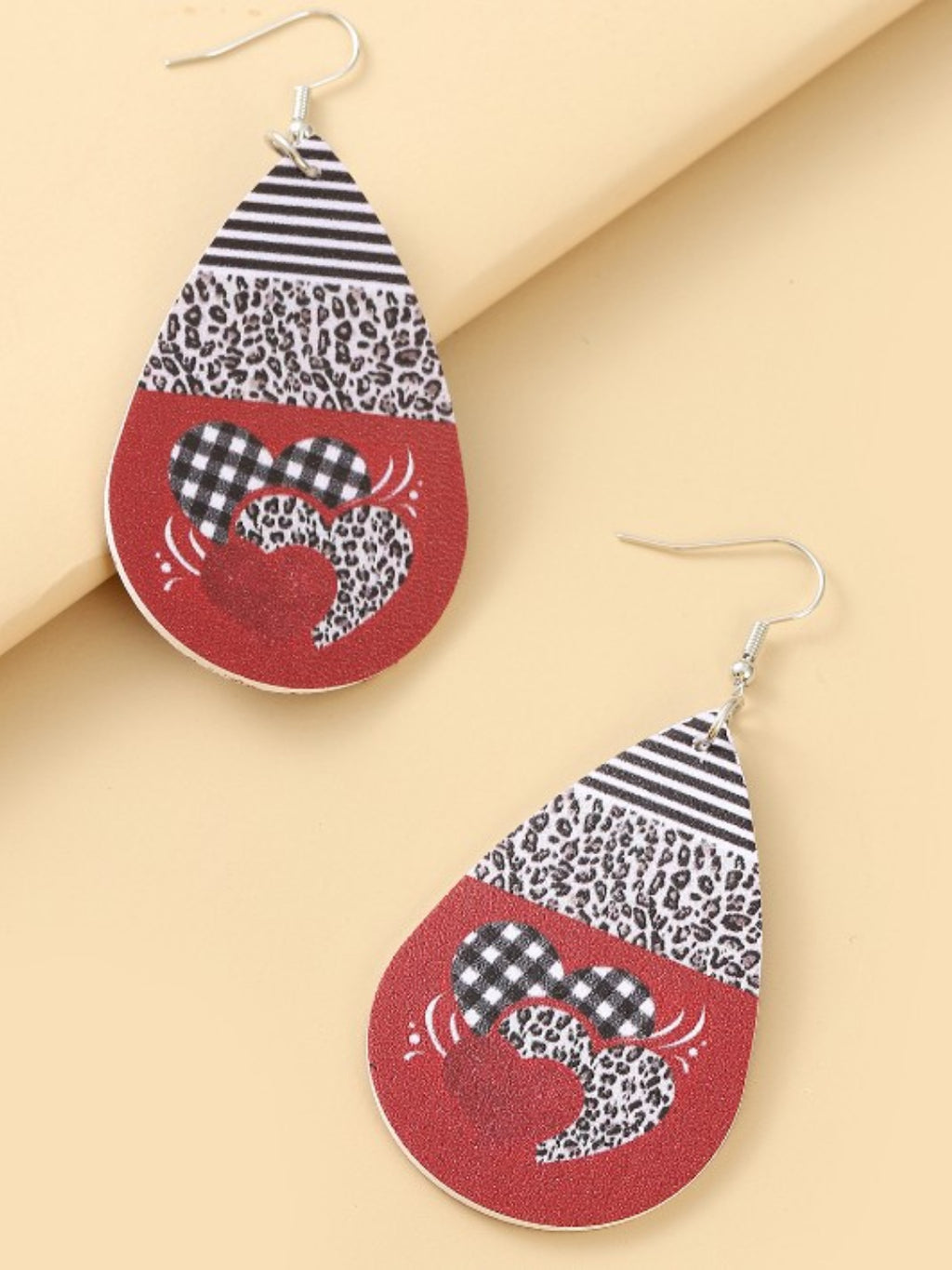 Faux Leather Dangle Earrings Heart Leopard Pattern Women Alloy Fashion Earrings Style F One Size da5581c0-2cd0-40b0-b0ec-ac5bac27642d-Max Trendsi