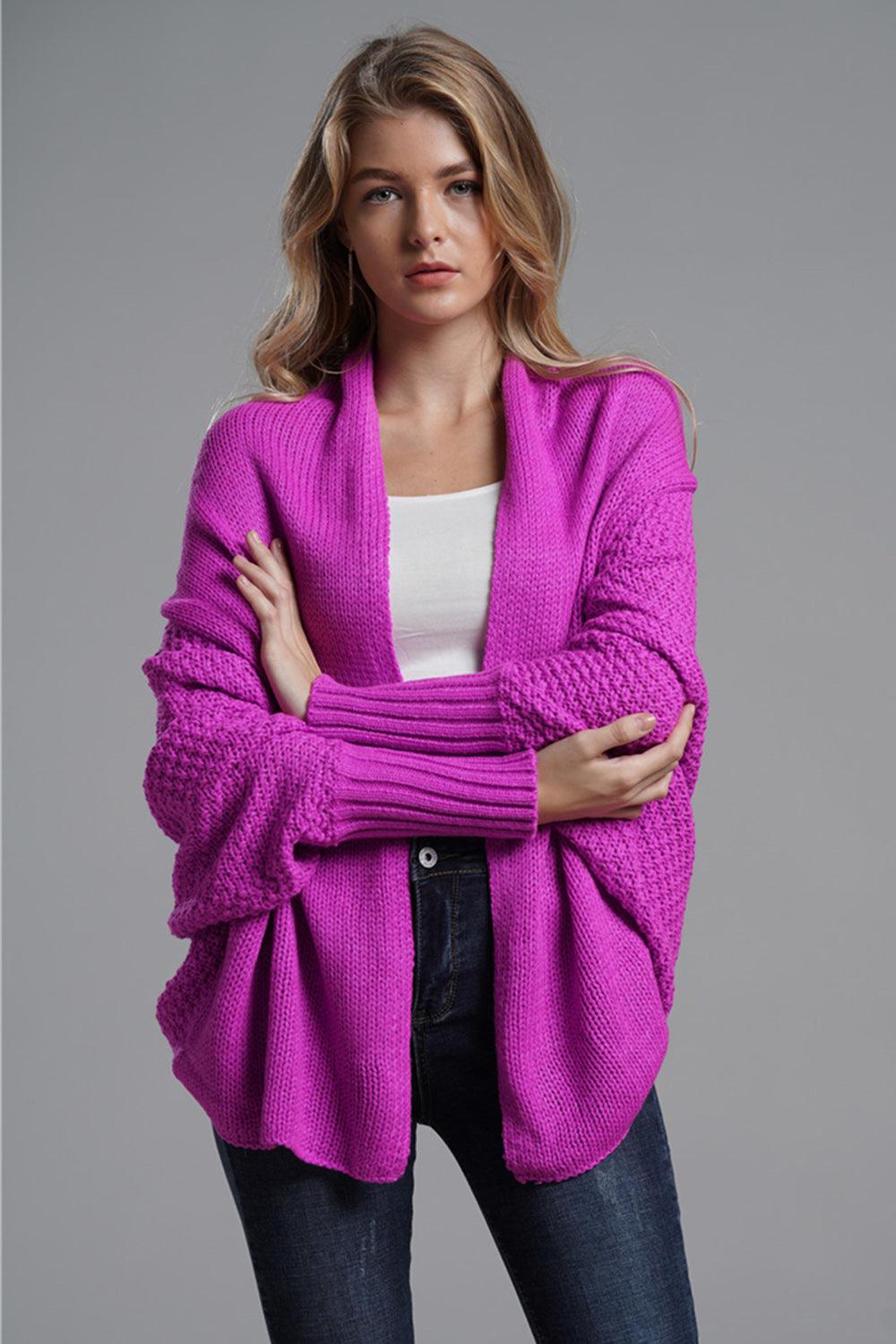 Knit Cardigan Oversized Batwing Long Sleeve Open for Women Vivid Violet One Size da83854c-b129-434d-b999-52e1f5009fbc-Max_2eff5bd4-3d51-42f1-9177-6d3dcb0f93d9 Trendsi