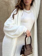 Women Cardigan Longline Open Front Fuzzy Knit Brushed Soft Acrylic Solid da91f5ab-fa1b-4641-83e9-0947e9bda28d-Max Trendsi