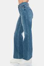 Judy Blue Straight Jeans Tummy Control Cut Raw Hem Denim Pants dab5f827-7f9a-4546-8cb7-626cde1b65e7-Max Trendsi