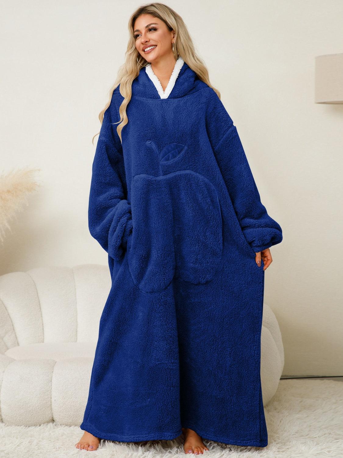 Hooded Lounge Dress Oversized Soft Pocketed Contrast Long Sleeve dad07cb4-8f21-4160-954d-13ae0365c003-Max Trendsi