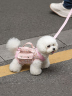 Tweed Pet Harness with Adjustable Strap