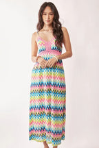 Davi & Dani Midi Dress Multi Color Stripe Crochet Lace Strappy db696c4dbc094bd0a138362d1e427e18-Max-Origin Trendsi