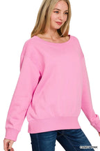 Zenana Womens Fleece Sweatshirt Candy Boat Neck Pullover db8c6a4a13bc45dbba0f62f90956ac3e-Max-Origin Trendsi