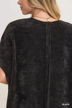 Umgee Womens Cardigan Black Open Front Knit with Front Pockets Short Sleeve db913cfe-bea4-47a2-b56a-c93854f9c127-Max-Origin Trendsi