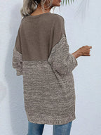 Women's Oversized Sweater Color Block Long Sleeve Knitwear db9e2b9f-6a75-4160-9a1a-4f15be78f2a2-Max-Origin Trendsi