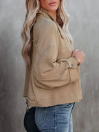 Jacket Button Up Flap Pocket Soft Unlined Long Sleeve Outwear dc15dbec-668a-484e-b77f-b7d6ec067902-Max Trendsi