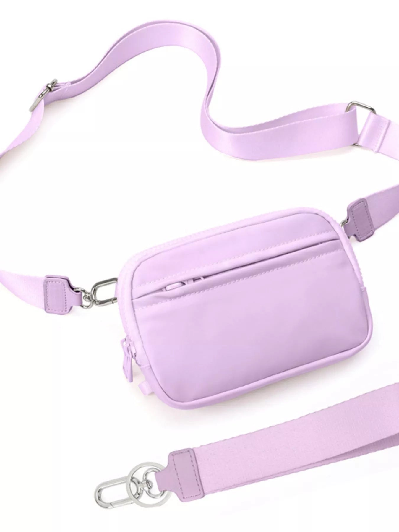 Women's Sling Bag Oxford Fabric Adjustable Strap Mini Zip Purse Purple One Size dc61affec7384977bb1b21d787732693-Max-Origin Trendsi