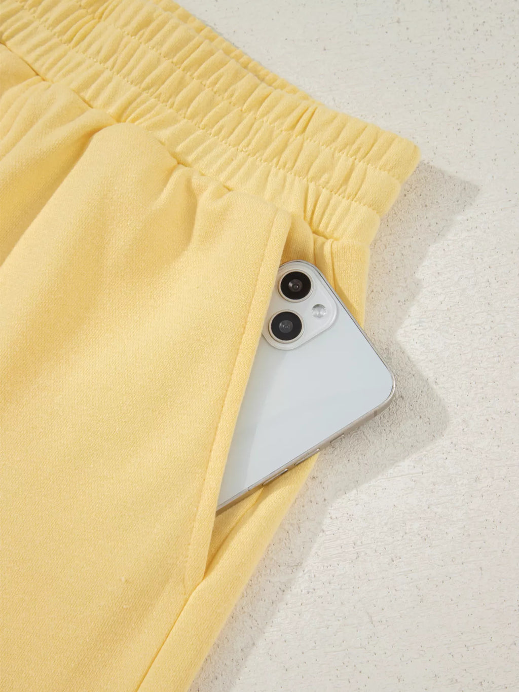 Women's Outfit Set Button Collar Drop Shoulder Top and Shorts 2pcs Set Yellow dc784771aca14897bee0f18b4871bb74-Max-Origin Trendsi