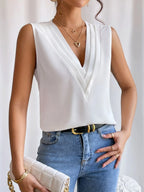 Cami Tank Top Women's V-Neck Pleated Sleeveless Elegant Blouse dc939d90-80ef-4d0b-befd-8d91966f7242-Max-Origin Trendsi