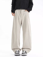 Men's Plus Size Wide Leg Casual Pants with Pockets
