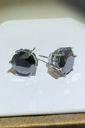 4 Carat Moissanite Black Stone Stud Earrings 925 Sterling Silver Platinum-plated Black One Size dd2ebe45-f8d0-41ae-8954-cab29753d5fd-Max Trendsi