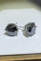 4 Carat Moissanite Black Stone Stud Earrings 925 Sterling Silver Platinum-plated Black One Size dd2ebe45-f8d0-41ae-8954-cab29753d5fd-Max Trendsi